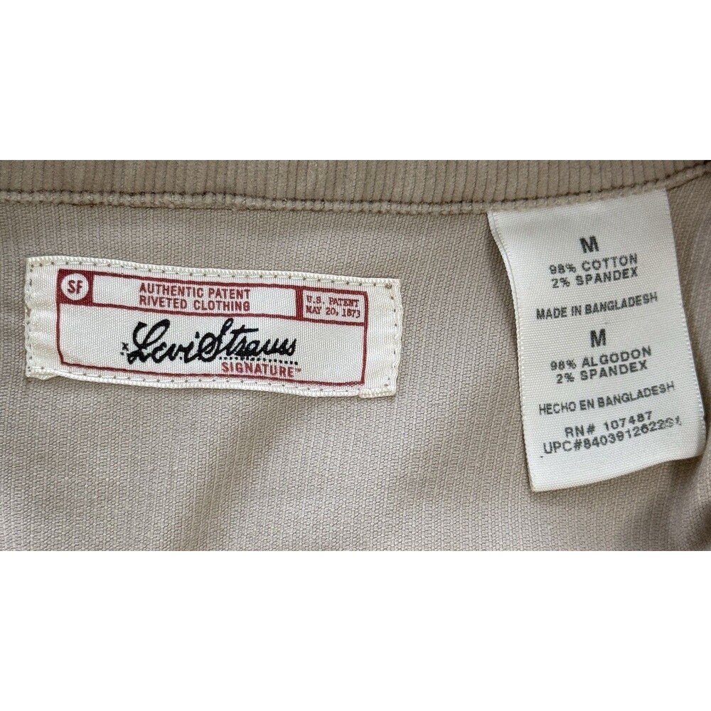 Levi Strauss Signature Women's Camel Corduroy Utility Tailored Jacket Size Med - Picture 5 of 8
